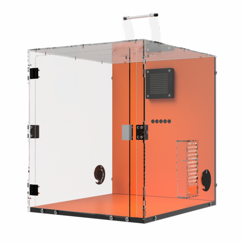 TLX Flame Orange - 3D Drucker Gehäuse/Vitrine für Prusa i3 MK3/MK4 mit MMU