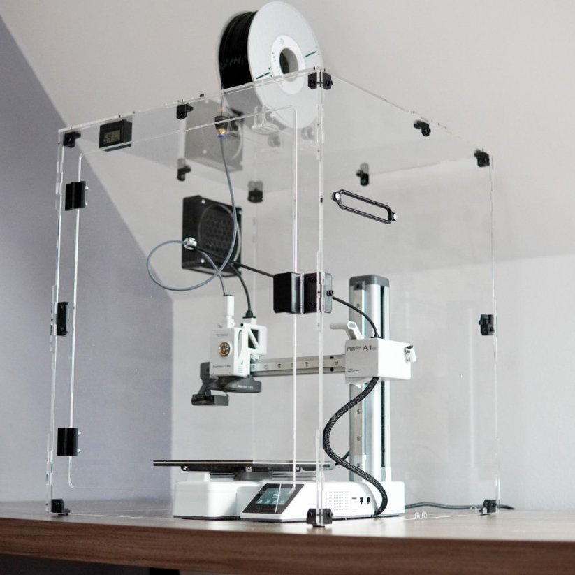 TUKKARI TF -  Bambu Lab A1 mini Enclosure with Combined Air Filter